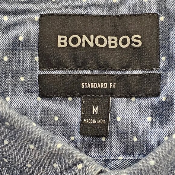 Bonobos Chambray Button Down Standard Fit M - Picture 4 of 7